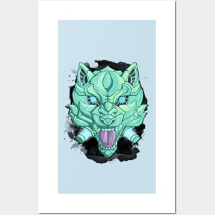 Metal Cyber Wolf Go! Posters and Art